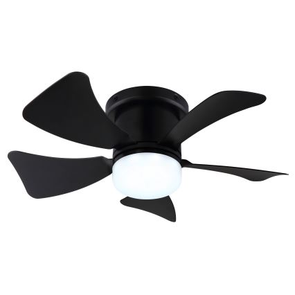 ZEVENTI - LED prigušiva plafonski ventilator MUNDAKA LED/10W/230V 3000-6500K crna + daljinski upravljač