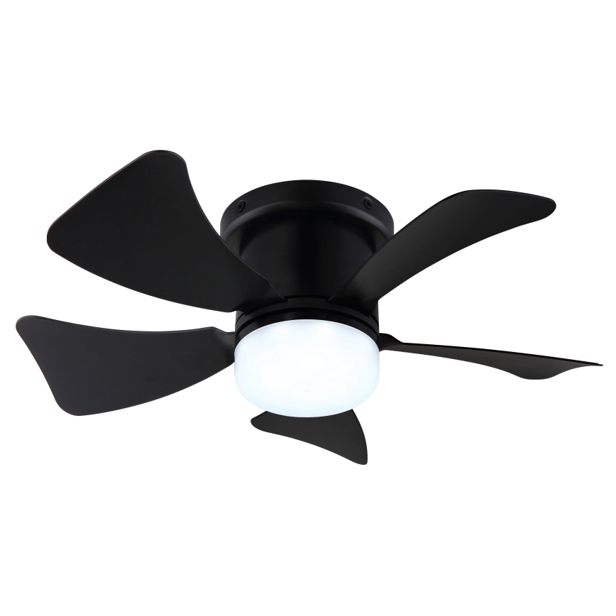 ZEVENTI - LED prigušiva plafonski ventilator MUNDAKA LED/10W/230V 3000-6500K crna + daljinski upravljač