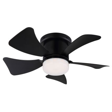 ZEVENTI - LED prigušiva plafonski ventilator MUNDAKA LED/10W/230V 3000-6500K crna + daljinski upravljač