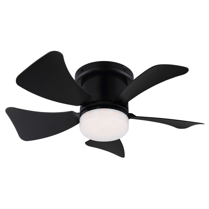 ZEVENTI - LED prigušiva plafonski ventilator MUNDAKA LED/10W/230V 3000-6500K crna + daljinski upravljač