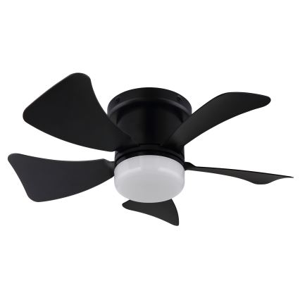 ZEVENTI - LED prigušiva plafonski ventilator MUNDAKA LED/10W/230V 3000-6500K crna + daljinski upravljač