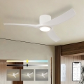 ZEVENTI - LED prigušiva plafonski ventilator ORBITO LED/24W/230V 3000/4000/6000K Wi-Fi Tuya bela + daljinski upravljač