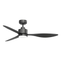 ZEVENTI - LED prigušiva plafonski ventilator ULUWATU LED/20W/230V 2700-6500K 132 cm crna + daljinski upravljač