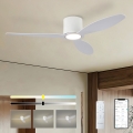 ZEVENTI - LED prigušiva plafonski ventilator VENTORA LED/24W/230V 3000/4000/6000K Wi-Fi Tuya bela + daljinski upravljač