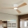 ZEVENTI - LED prigušiva stropni ventilator AUREX LED/24W/230V 3000/4000/6000K Wi-Fi Tuya bela/hrast + daljinski upravljač