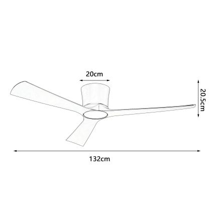 ZEVENTI - LED prigušiva plafonski ventilator AUREX LED/24W/230V 3000/4000/6000K Wi-Fi Tuya crna + daljinski upravljač
