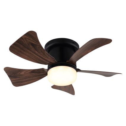 ZEVENTI - LED prigušiva plafonski ventilator MUNDAKA LED/10W/230V 3000-6500K braon + daljinski upravljač