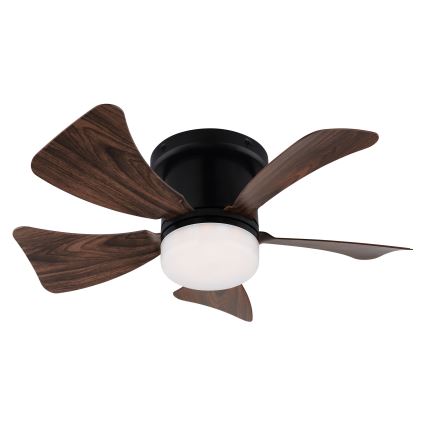 ZEVENTI - LED prigušiva plafonski ventilator MUNDAKA LED/10W/230V 3000-6500K braon + daljinski upravljač