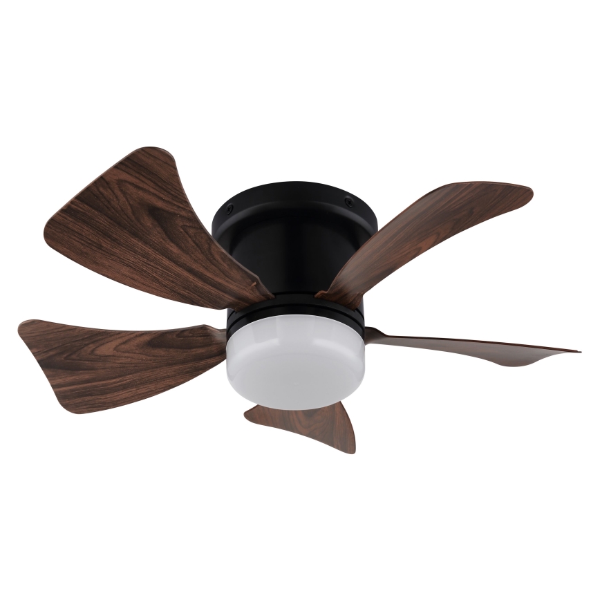 ZEVENTI - LED prigušiva plafonski ventilator MUNDAKA LED/10W/230V 3000-6500K braon + daljinski upravljač