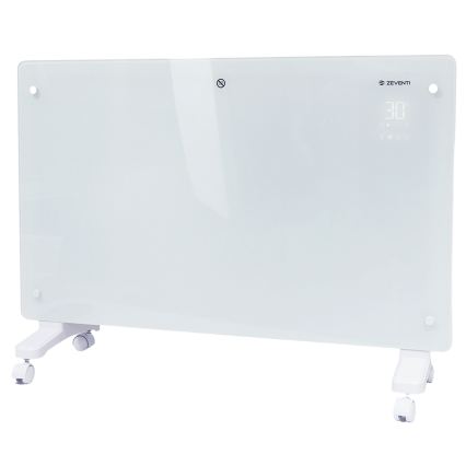 ZEVENTI - Pametan zidni električni direktni grejač/konvektor sa LCD displejem 1000/2000W/230V Wi-Fi bela