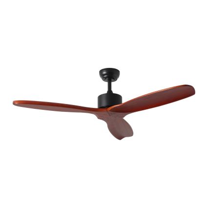 ZEVENTI - Plafonski ventilator CUENCA Wi-Fi Tuya crna/hrast + daljinski upravljač