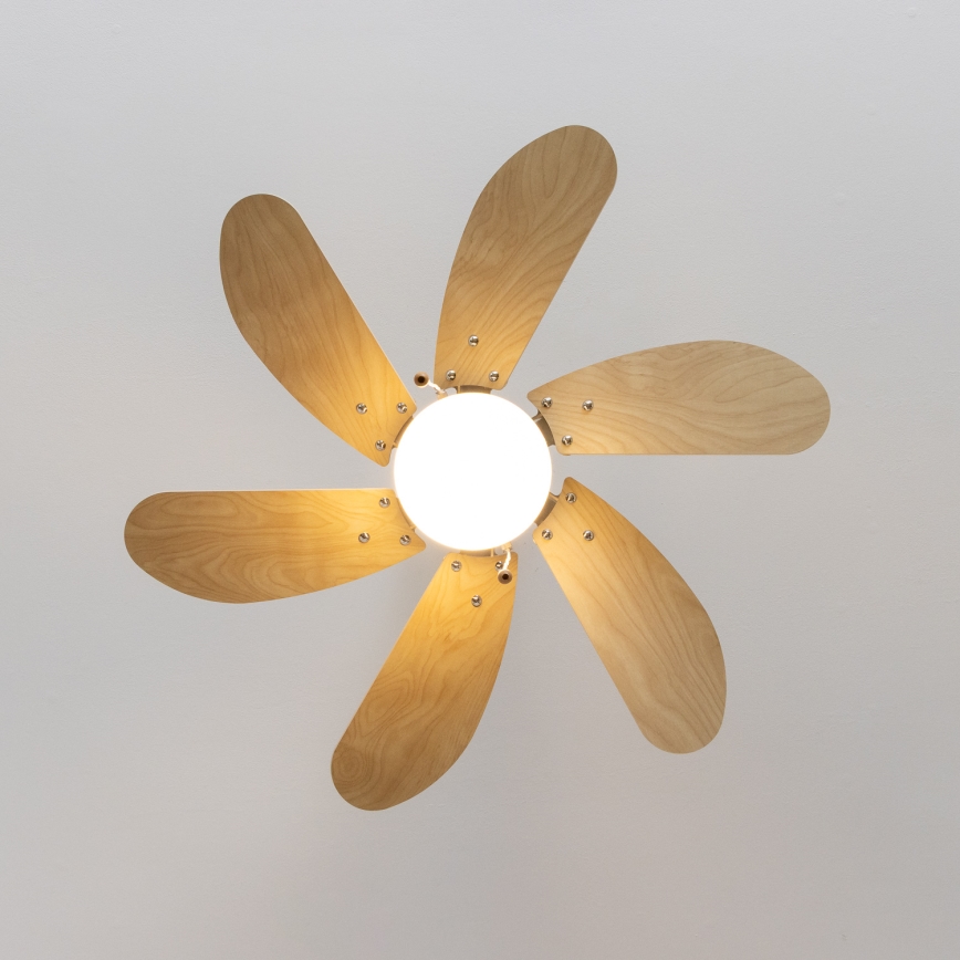 ZEVENTI - Plafonski ventilator FAMARA 1xE14/60W/230V bež