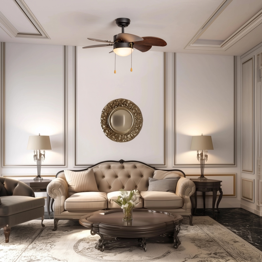 ZEVENTI - Plafonski ventilator FAMARA 1xE14/60W/230V