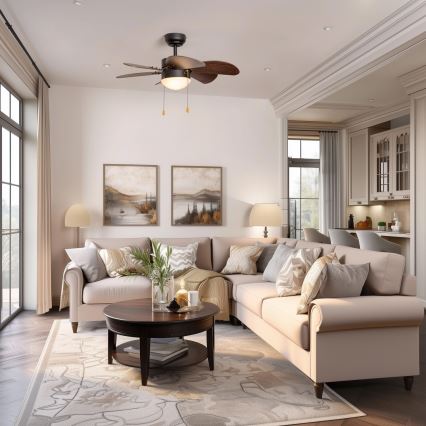 ZEVENTI - Plafonski ventilator FAMARA 1xE14/60W/230V