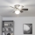 ZEVENTI - Plafonski ventilator GALDANA 1xE27/60W/230V siva/bela
