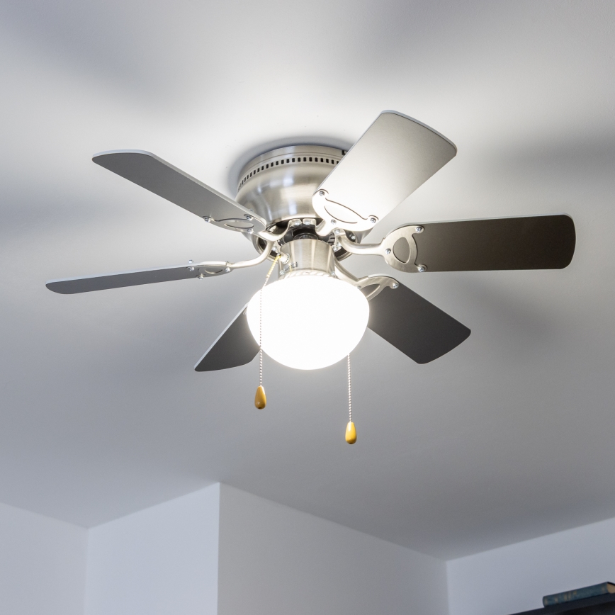 ZEVENTI - Plafonski ventilator GALDANA 1xE27/60W/230V siva/bela