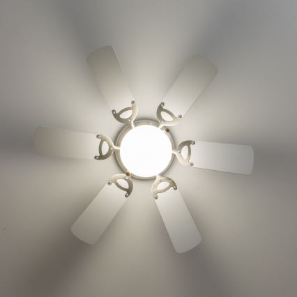 ZEVENTI - Plafonski ventilator GALDANA 1xE27/60W/230V siva/bela