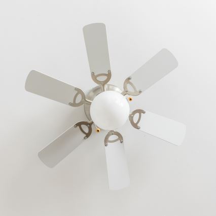 ZEVENTI - Plafonski ventilator GALDANA 1xE27/60W/230V siva/bela