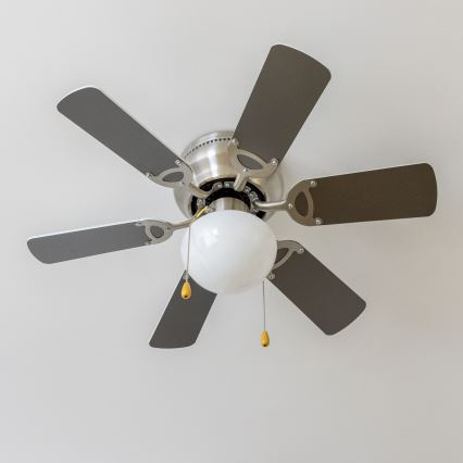 ZEVENTI - Plafonski ventilator GALDANA 1xE27/60W/230V siva/bela