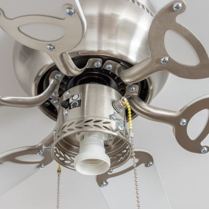 ZEVENTI - Plafonski ventilator GALDANA 1xE27/60W/230V siva/bela