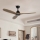 ZEVENTI - Plafonski ventilator LAURIA Wi-Fi Tuya crna/hrast + daljinski upravljač