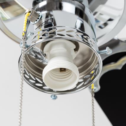 ZEVENTI - Plafonski ventilator NAVAGIO 1xE27/60W/230V crna/bela