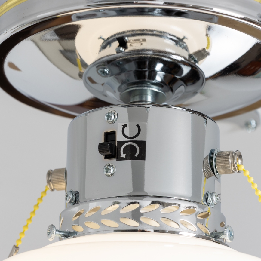 ZEVENTI - Plafonski ventilator NAVAGIO 1xE27/60W/230V crna/bela