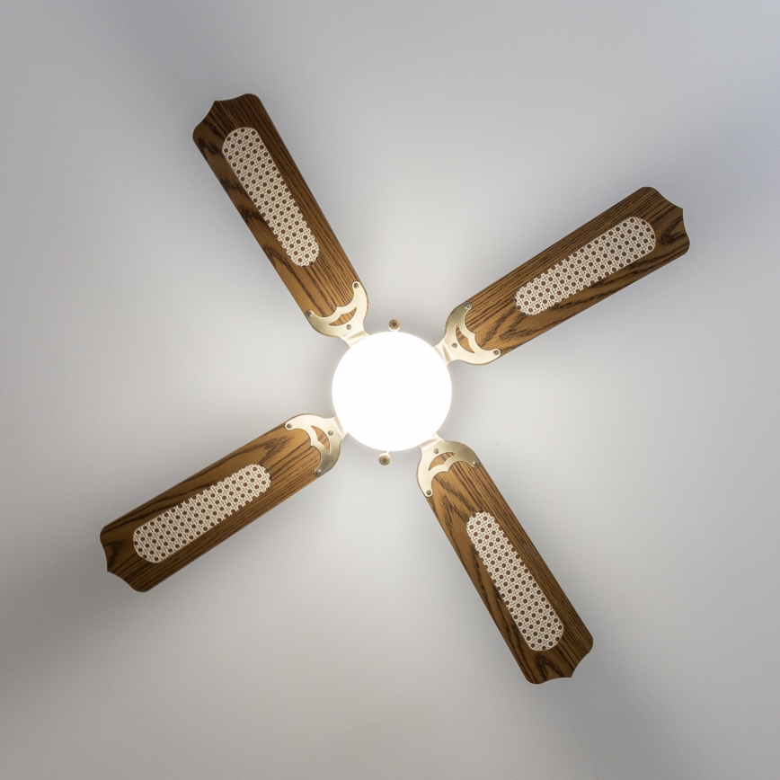 ZEVENTI - Plafonski ventilator NAVAGIO 1xE27/60W/230V smeđa