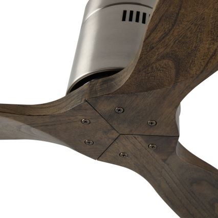 ZEVENTI - Plafonski ventilator SPELLO Wi-Fi Tuya matni hrom/hrast + daljinski upravljač