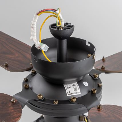 ZEVENTI - Plafonski ventilator ZURRIOLA 3xE27/60W/230V braon