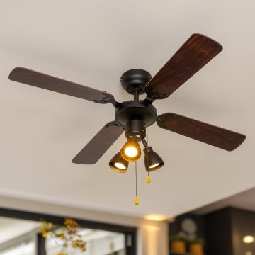 ZEVENTI - Plafonski ventilator ZURRIOLA 3xGU10/50W/230V