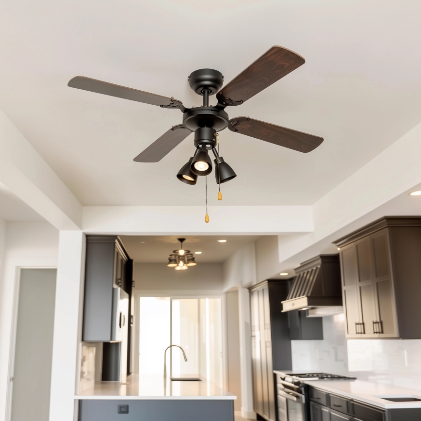 ZEVENTI - Plafonski ventilator ZURRIOLA 3xGU10/50W/230V