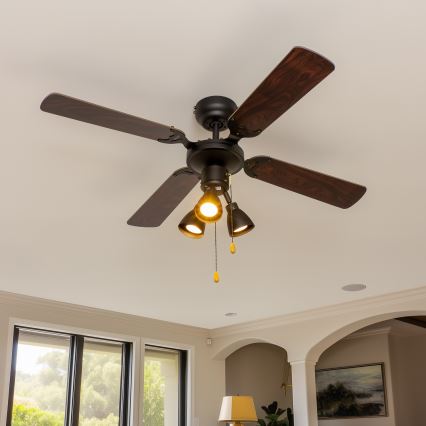 ZEVENTI - Plafonski ventilator ZURRIOLA 3xGU10/50W/230V