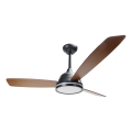 ZEVENTI - prigušiva LED plafonski ventilator ULUWATU LED/20W/230V 2700-6500K 132 cm braon + daljinski upravljač