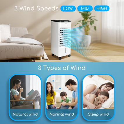 ZEVENTI - Hladnjak vazduha ARCTIC 60W/230V crna/bela + daljinski upravljač