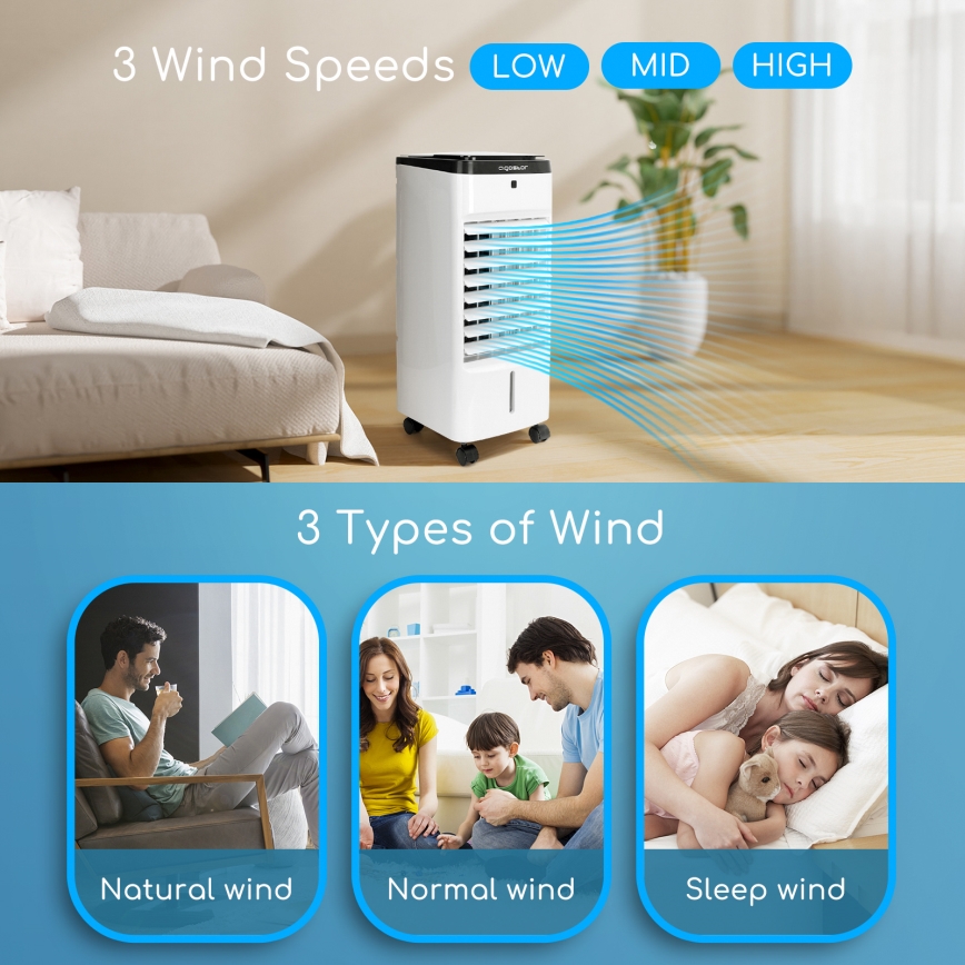 ZEVENTI - Hladnjak vazduha ARCTIC 60W/230V crna/bela + daljinski upravljač