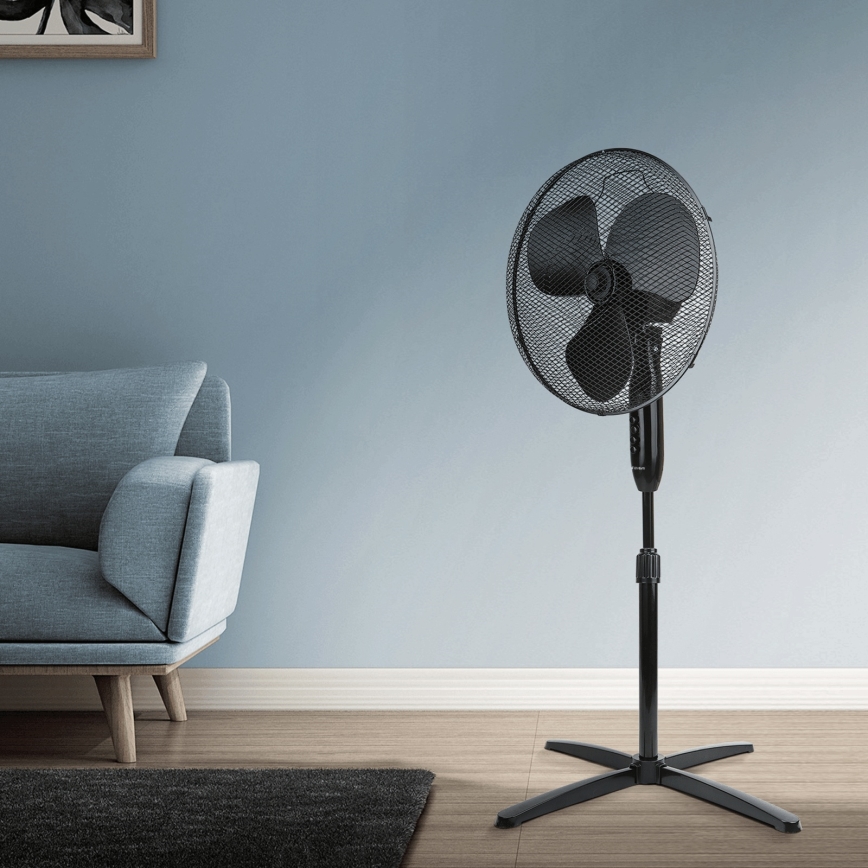 ZEVENTI - Stajaći ventilator 40W/230V, prečnik 40 cm, crne boje