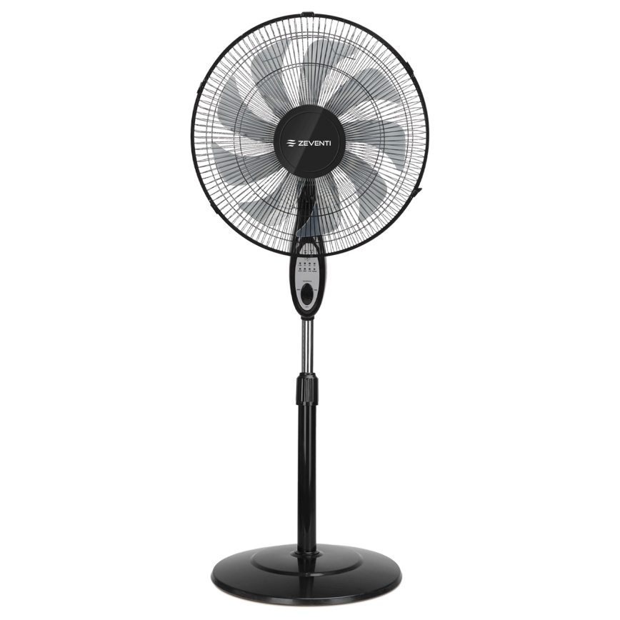 ZEVENTI - Stojeći ventilator FLOW 55W/230V 130 cm crni + daljinski upravljač