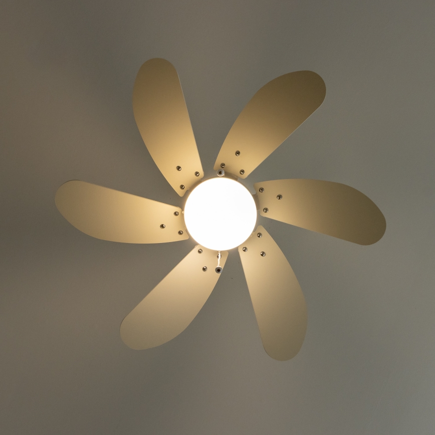 ZEVENTI - Stropni ventilator FAMARA 1xE14/60W/230V bela