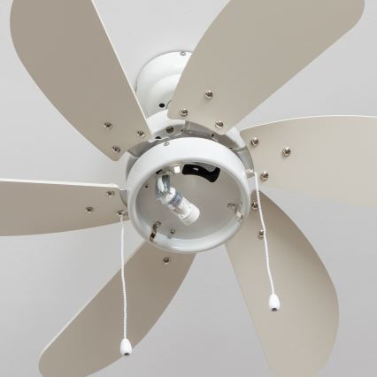 ZEVENTI - Stropni ventilator FAMARA 1xE14/60W/230V bela