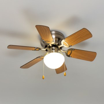 ZEVENTI - Stropni ventilator GALDANA 1xE27/60W/230V braon/bež