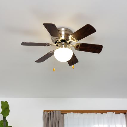 ZEVENTI - Stropni ventilator GALDANA 1xE27/60W/230V braon/bež