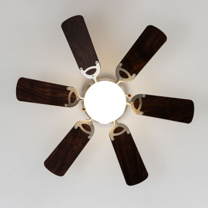 ZEVENTI - Stropni ventilator GALDANA 1xE27/60W/230V braon/bež