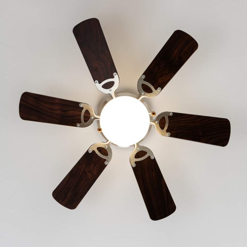 ZEVENTI - Stropni ventilator GALDANA 1xE27/60W/230V braon/bež