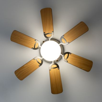 ZEVENTI - Stropni ventilator GALDANA 1xE27/60W/230V braon/bež