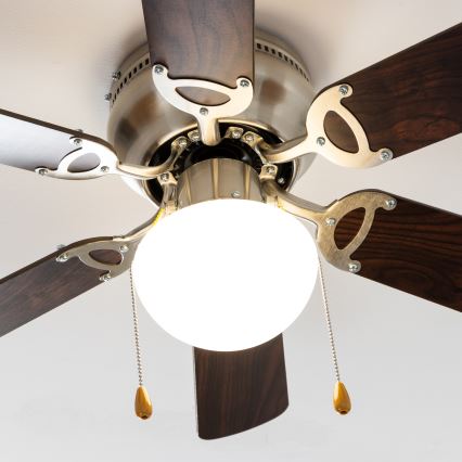 ZEVENTI - Stropni ventilator GALDANA 1xE27/60W/230V braon/bež