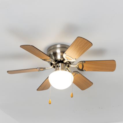 ZEVENTI - Stropni ventilator GALDANA 1xE27/60W/230V braon/bež