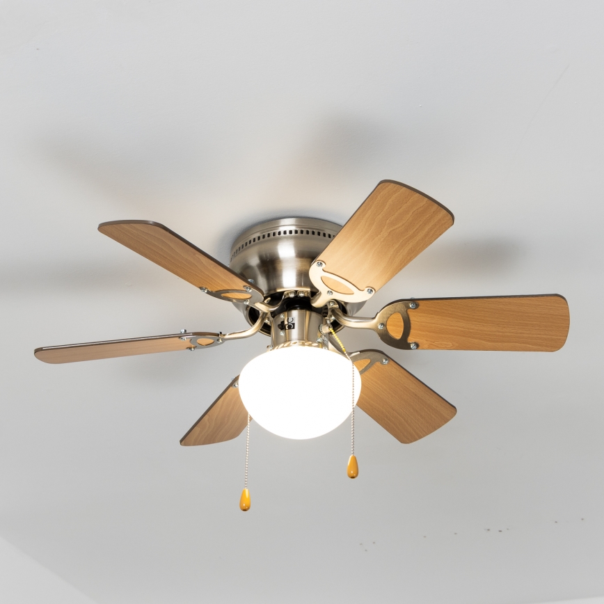 ZEVENTI - Stropni ventilator GALDANA 1xE27/60W/230V braon/bež