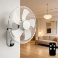 ZEVENTI - Zidni ventilator FANNY 45W/230V prečnik 41 cm beli + daljinski upravljač