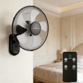ZEVENTI - Zidni ventilator FANNY 45W/230V, prečnik 41 cm, crne boje, sa daljinskim upravljačem